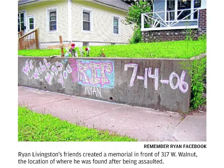 Ryan Livingston: Memorial wall on W. Walnut St.