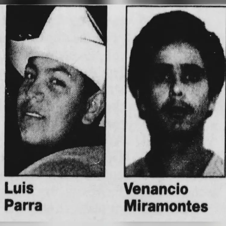 Debra Murray: newspaper photo of Luis Parra and Vincenio Cortez Miramontes