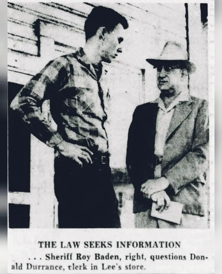 Gettis and Merrill Lee: pic of Donald Durrance & Sheriff Roy Baden