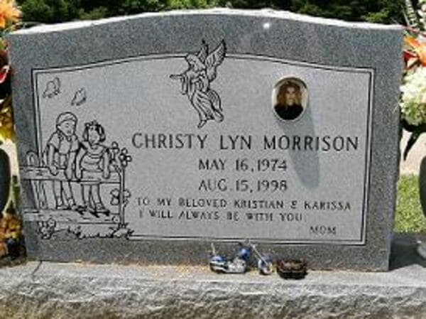 Christy Garrard: photo of her memorial headstone