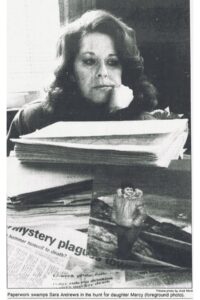 Marcy Jo Andrews: 1989 Chicago Tribune photo of her mother, Sara Andrews
