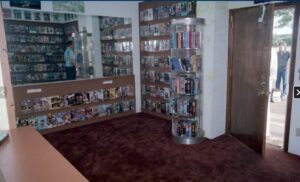 Carol Drake and Terry Shimizu: photo of crime scene -- interior of Wahiawa Adult Book Store on December 16, 1985.
