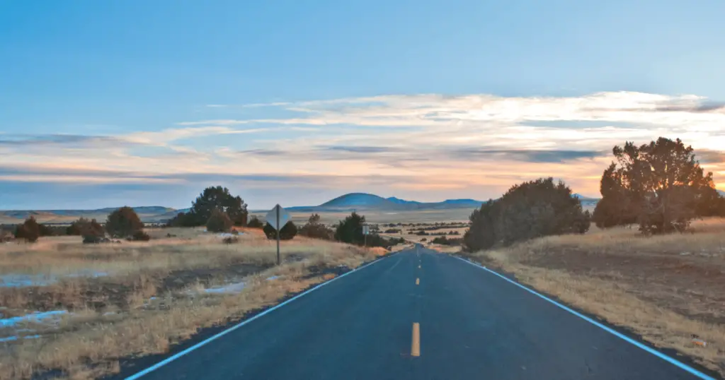 Landscape photo of a New Mexico highway