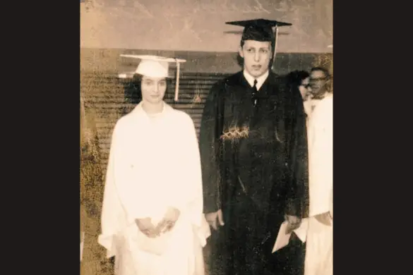 Anita Taylor Larry Taylor at their 1963 high school graduation