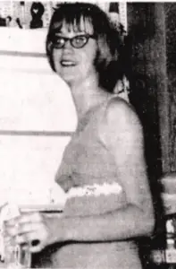 Cindy Lee Mellin washing dishes shortly before her disappearance.