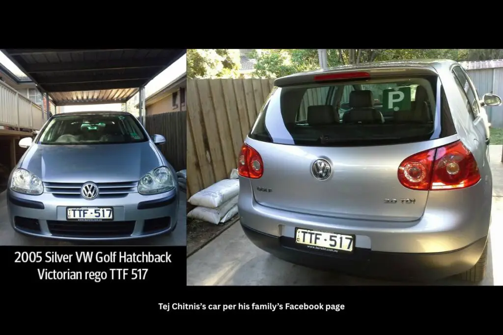 Tej Chitnis vehicle: 2005 silver VW Golf Hatchback